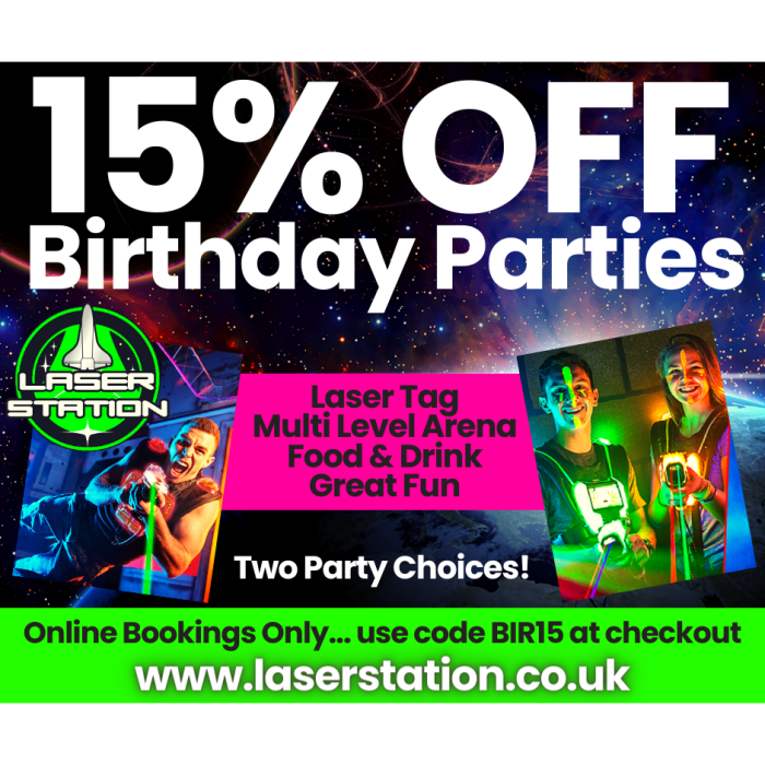 Laser Station Parties offer