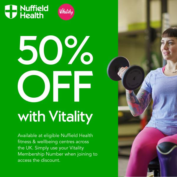 Nuffield Health Vitality Discount at Fountain Park, Edinburgh